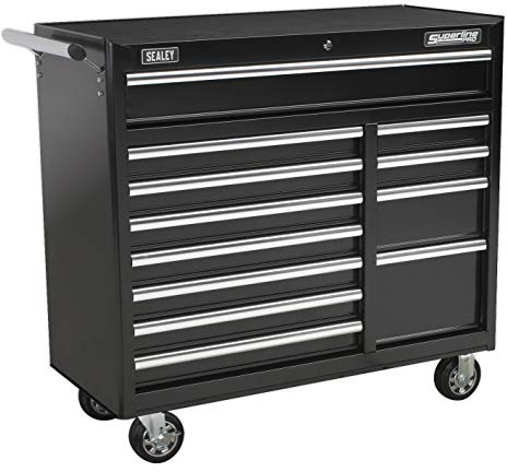 Sealey AP41120B 12 Drawer Rollcab with Ball Bearing Slides - Black