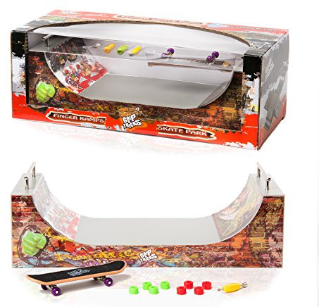 Grip & Tricks - Rampe FÜR Finger Skate - Halfpipe - Fingerboard - Cruiser Board - Mass : 28 X 12 X 10 cm