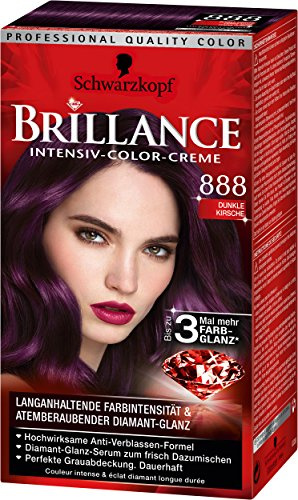 Brillance Intensiv-Color-Creme 888 Dunkle Kirsche, 3er Pack (3 x 143 ml)
