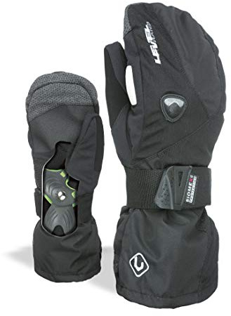 Level Fly - Snowboard Handschuhe, Thermohandschuhe Winter Herren mit Verstellbarem Riemen und Stulpe, Ski- und Winterhandschuhe Herren Wasserdicht, Atmungsaktiv für Snowboard und Skifahren - 1 Paar