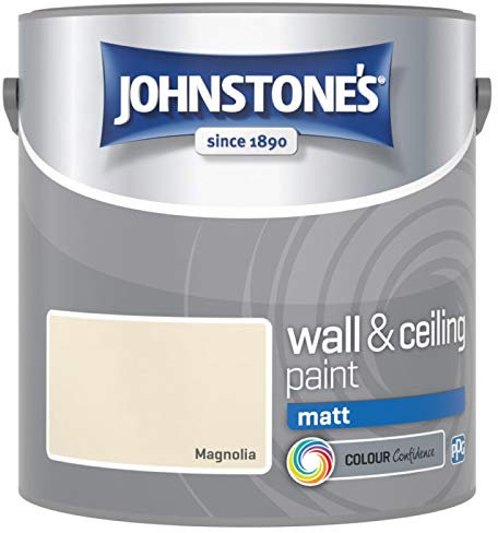 Johnstones No Ordinary Paint Water Based Interior Vinyl Matt Emulsion Magnolia 2.5 Litre