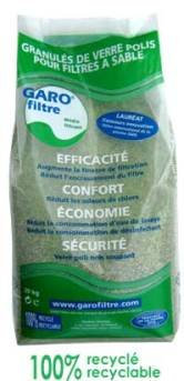 garofiltre- Cristal Filtro para piscinas (Arena de Cristal). De Tanto en el filtro de la piscina al posto la arena. Saco de 20 kg. granulada Fine 0,7 – 1,3 mm.