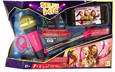 IMC Toys Mic Microfono Selfie, Colore Rosa, 95250IM