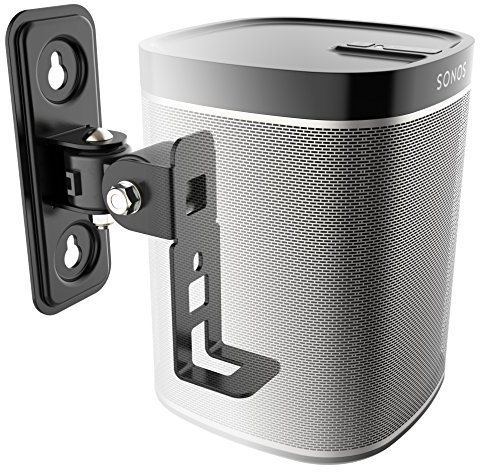 RICOO Supporto altoparlanti da LH431-B parete Per casse Sonos Play:1 Altoparlante bluetooth Braccio girevole inclinabile WLAN Airplay Speaker