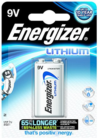 ENERGIZER Battery Energizer Ultimate Lithium 9V, 635236 (Lithium 9V)