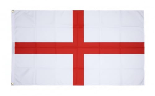 Flaggenfritze® England St. George Fahne 60 x 90 cm, kleine englische Flagge mit 2 Ösen für Sportevents, Garten und Länderstimmung + Gratis Sticker