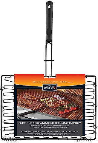 Mr. Bar-B-Q 06601X Deluxe Non-Stick Grilling Basket - Black