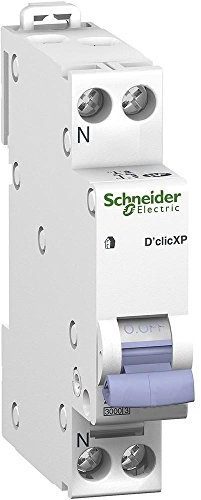 disjoncteur phase + neutre - schneider duoline xp - 10 ampères - courbe c - 20725
