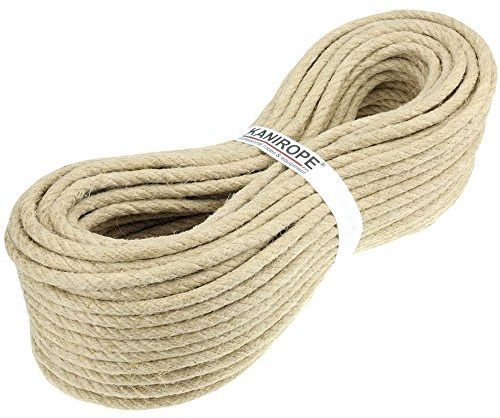 Cáñamo cuerda de 6 mm 100 m trenzado 3-Strand grado A