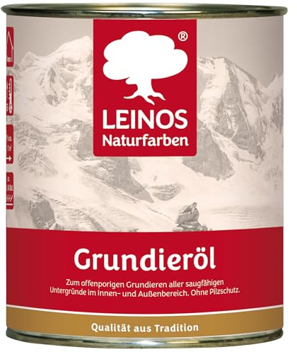 LEINOS 220 Grundieröl für Innen 0,75 l | farblose Holzgrundierung mit gutem Eindringvermögen | offenporiges Naturöl für saugfähige Holzoberflächen | optimale Basis für Lasuren, Öle & Wachse
