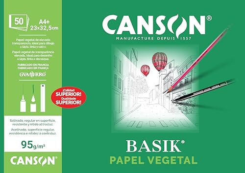 Guarro Canson 200400714 Fogli A4+, Carta Vegetale, 50 Pezzi