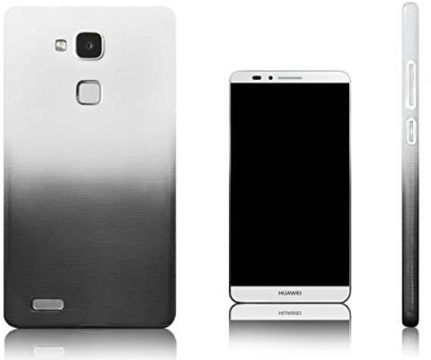 Xcessor Transition flexibelt TPU-fodral med gradient silkestrådsstruktur för Huawei Ascend Mate 7 Phablet – genomskinlig/guld, Transparent/Grey