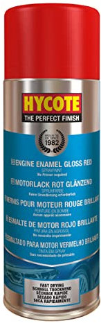 Hycote Fast Drying Engine Enamel Spray Paint, Red, 400 ml