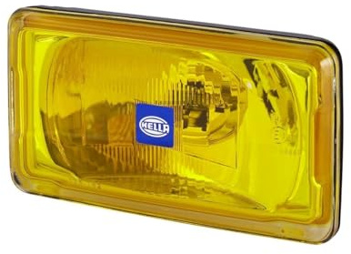 HELLA 1FB 005 860-261 Halogen-Fernscheinwerfer - Comet 450 - 12V - rechteckig - geschraubt - gemusterte Streuscheibe - Lichtscheibenfarbe: gelb - rechts/links