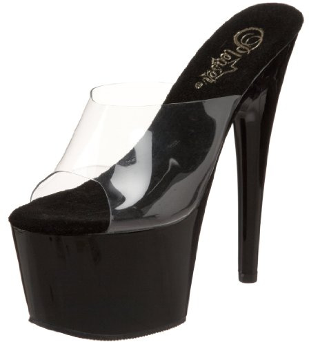 Pleaser Damer Adore-701 platå, Svart svart Clr Blk, 37 EU