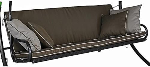 Angerer Freizeitmöbel GmbH Hollywoodschaukel Auflage Elegance Style - passend für viele 3-Sitzer Hollywoodschaukeln - Schaukelauflage Made in Germany (Taupe)