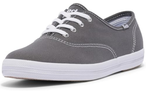 Keds Women's Champion Original Canvas Lace-Up Sneaker, Graphite, 8.5 S US