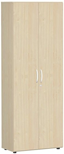 Gera Möbel Schranksystem Flex Garderobenschrank, Holzdekor, ahorn/ahorn, 80 x 42 x 216 cm