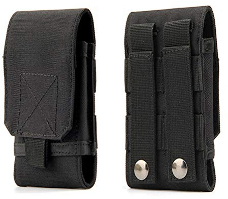 Tactical MOLLE Smartphone Holster, Universal Army Mobile Phone Belt Pouch EDC Security Pack Carry Accessory Kit Blowout Pouch Belt Loops Waist Bag Case, S size
