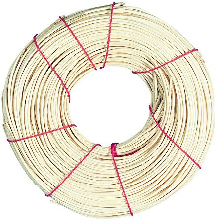 Rayher 6502800 Rotin qualité Ruban Rouge 1A, rotin à tresser, Rouleau de 125 g n° 8, Diamètre DE 3 mm, rotin pour vannerie, Tuyau Tressé d env. 35 m, Nature