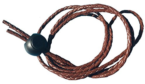 Amazonas Tarphat Hat Wind Strap, Chin Strap for Tarp Hat,Adjustable Chin Cord for hat (Woven Brown Leather Round Cord)