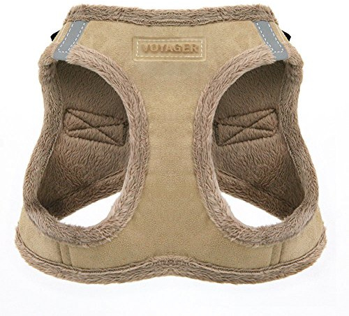 Hundegeschirr „Voyager“ zum hinein treten mit plüschigem Futter aus Fleece von Best Pet Supplies. Ultra bequemes Geschirr für Spaziergänge mit dem Hund. Sicherer Klettverschluss. Sicher gegen Entkommen. Großartiges Geschenk für Haustierbesitzer.