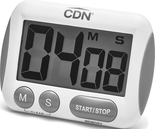 CDN Extra-Big Digit Timer | Counts Up & Down, 100 Minutes by Minutes & Seconds, Extra-Large Digits, Loud Alarm, Stand, Hang, Magnet Mounting, Perfect for Batch Baking - TM15
