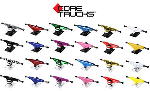 Core Skateboard Trucks 5.25 (8.0) Silver/Black Base, Premium Bushings