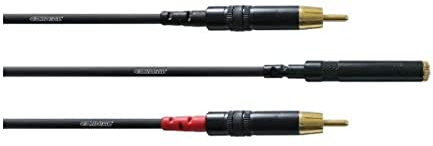 CORDIAL CABLES Y-Kabel Träger Mini-Buchse weiblich Stereo/2 Rca 30 cm BRETELLE Essentials Kabel Mini-Jack / RCA