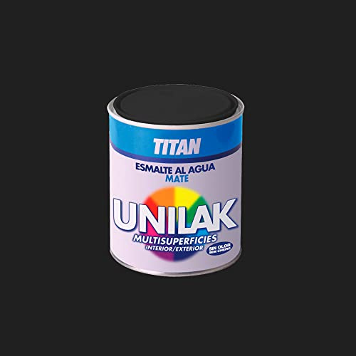 Unilak Esmalte Laca Universal Multisuperficies Mate Negro 375 ml
