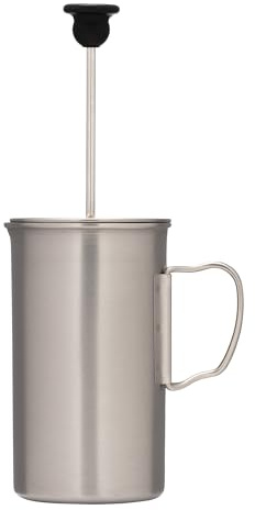 Snow Peak Titanium French Press, Silber, leichte Kaffeepresse für Zuhause, Rucksackreisen, Camping und Outdoor