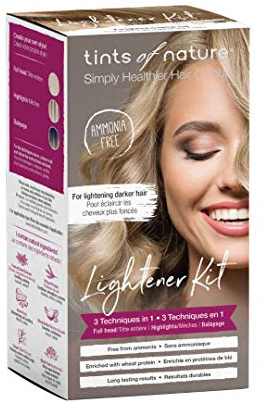 Tints of Nature 3 in 1 Hair Lightener Kit, Wheat Protein, Vegan 210g | Professional lightening system creates natural sun-kissed highlights at home, Conditioning formula protects during lifting
