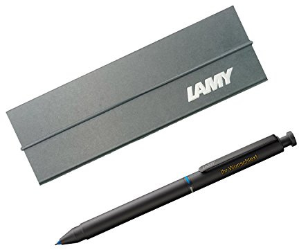 Lamy Mehrsystemschreibgeräte st tri pen Modell 746, Farbe black (schwarz), inkl. Laser-Gravur