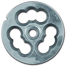 Piastre tritacarne inox a 3 fori n° 22