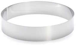 de Buyer – rund tårtring av rostfritt stål – diameter 22 cm, höjd 4,5 cm – 3989.22