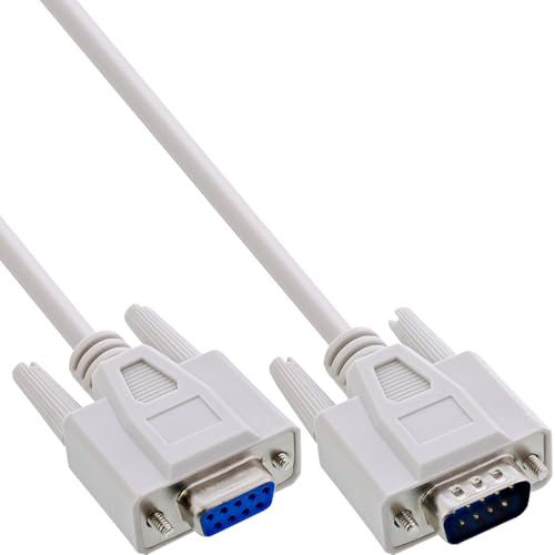 InLine 12235 Serielle Verlängerung, 9pol Stecker / Buchse, vergossen, 1:1 belegt, 5m
