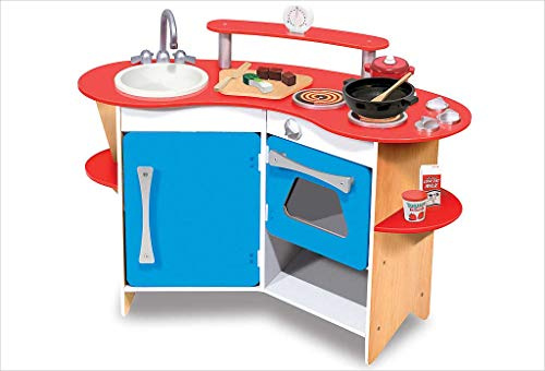 Melissa & Doug Cook's Corner Wooden Pretend Play Toy Kitchen