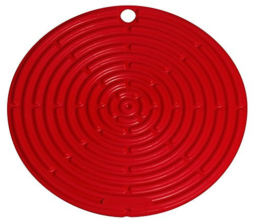 Le Creuset Runder Topflappen aus Silikon, ⌀ 20 cm, Kirschrot, 93000230060200