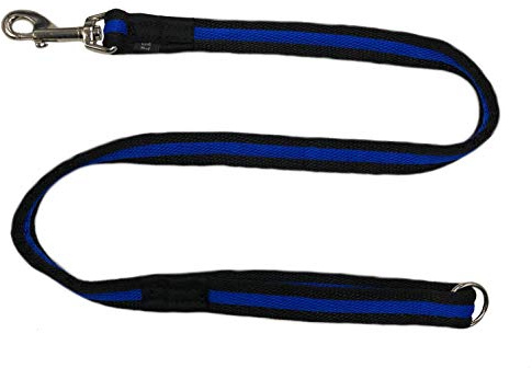 elropet Hundeleine Super-Soft 1m schwarz-blau mit Handschlaufe und Ring v
