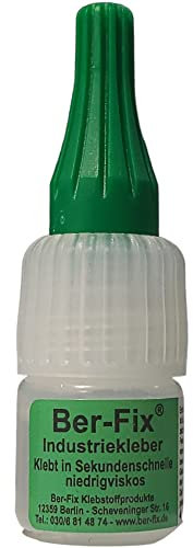 Ber-Fix Industriekleber 4 g – Sekundenkleber dünnflüssig, kapillar, extra stark – ideal für Porzellan, Glas, Figuren, Modellbau & Bastelarbeiten