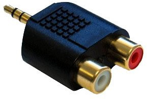 Cable-Core Câble jack 3,5 mm vers 2 x RCA femelle Phono Fiche de connecteur