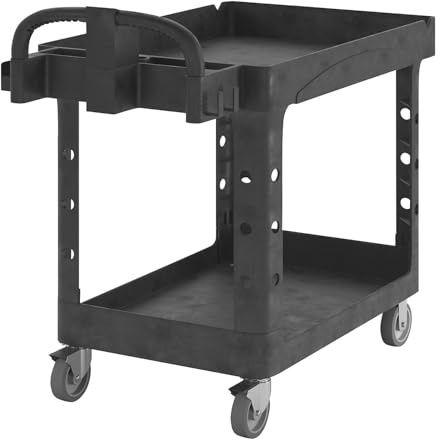 Rubbermaid | Allzweck-Tischwagen aus Kunststoff | mit Wannenvertiefung | LxBxH 1120 x 640 x 980 mm | Mit Wannenvertiefung, LxBxH 1120 x 640 x 980 mm