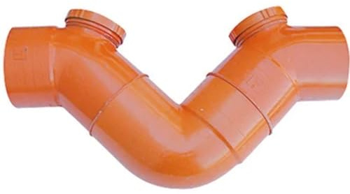 IT.RE Sifone Orizzontale 2 Tappi in PVC Rosso 160mm per Tubi di Scarico, Multicolore, Diam. 160