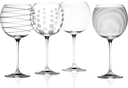 Mikasa - Copas de cóctel para brindis, 290 ml, Juego de 4 Unidades, Plateado, n/a