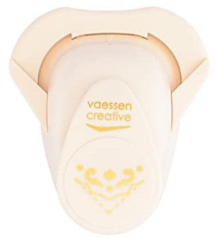 Vaessen Creative Perforadora Redondeadora de Esquinas, Tulipán, Para Proyectos DIY, Scrapbooking, Creación de Tarjetas y Más