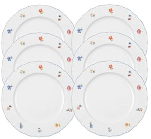 Sonate Nostalgie Lot de 6 assiettes plates rondes 26 cm