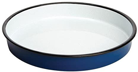 Olympia Plat de service émaillé Olympia 320mm, Blanc, 45(H) x 320(Ø) mm, Acier émaillé, GM240