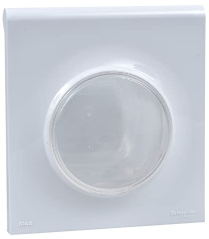 Schneider Electric - Odace Styl Pratic, plaque Blanc avec couvercle souple translucide 1 poste IP44 - S520772