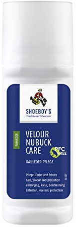 Shoeboy´s Velour Nubuck Care 75 ml zur Pflege, Farbaktivierung und Schutz für Velours-, Nubuk- und Wildleder in der Farbe dunkelbraun