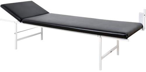 SÖHNGEN 6001224S Ruheraumliege Stahl | Kopfteil verstellbar, Wandklappmodell, Bezug schwarz